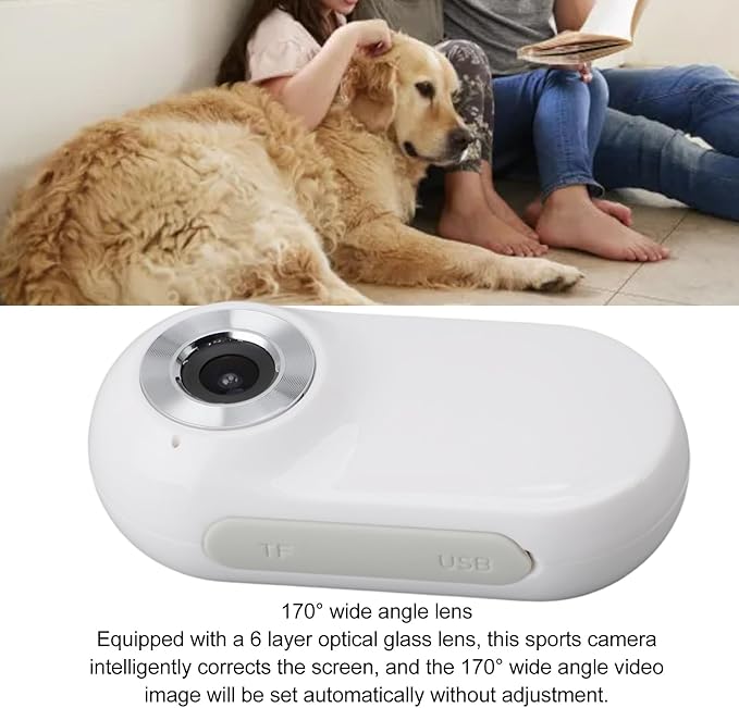 Denash 4K Cat Camera Collar, HD 1080P Wide Angle LCD Display, Ultralight Cat Camera with Video & Photo Function for Dogs Cats Gift Indoor/Outdoor Puppy Supplies