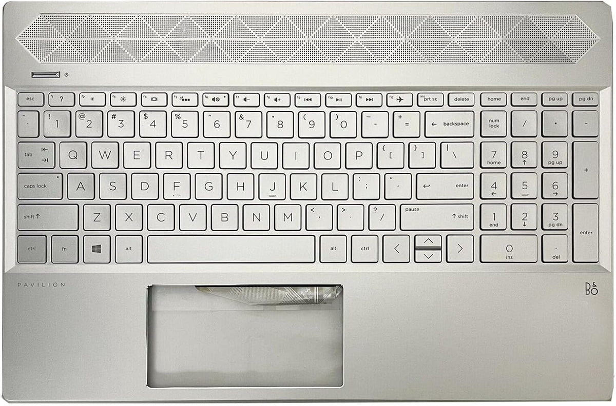 Replacement for HP Pavilion 15-CS 15 CS 15-CS0025CL 15-CS1065CL 15-CS0064ST 15T-CS0057OD 15-CW Laptop Upper Case Palmrest Backlit Keyboard Top Cover Assembly Part L24752-001 Natural Silver