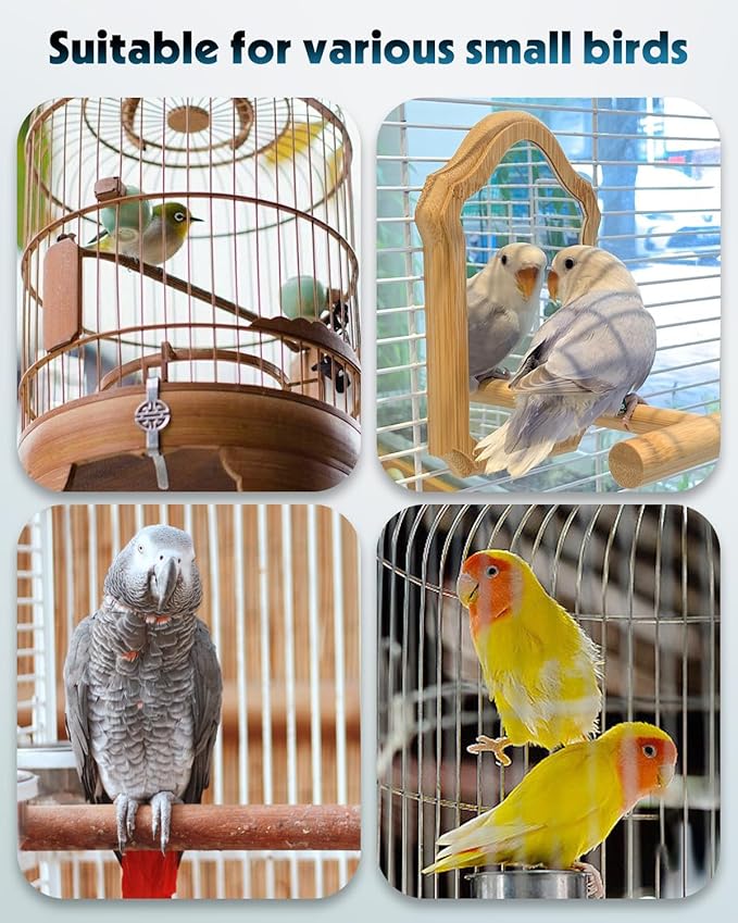Pawfly Bird Water Dispenser, Automatic Water Feeder, Plastic Bird Cage Dispenser, Blue Parrot Waterer for Parakeet Cockatiel Budgie Lovebirds (Not Fit for Food Feeding)