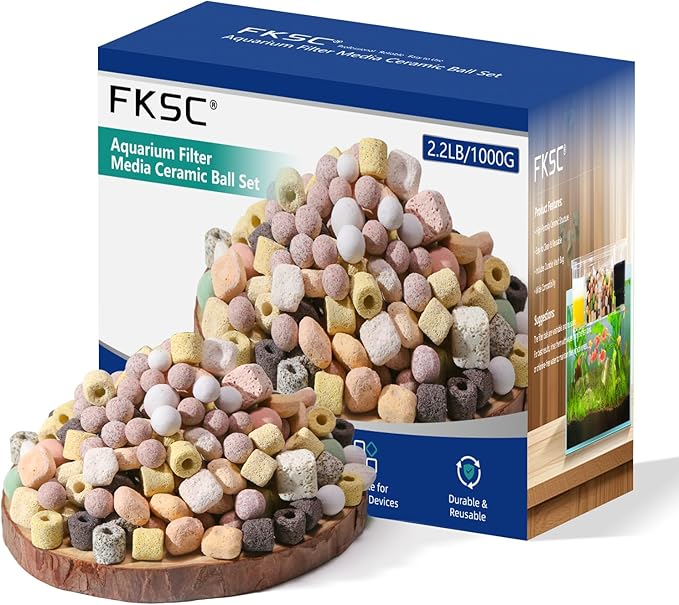 12-in-1 Aquarium Filter Media for Freshwater & Marine Tanks, Bio Filter Mix
