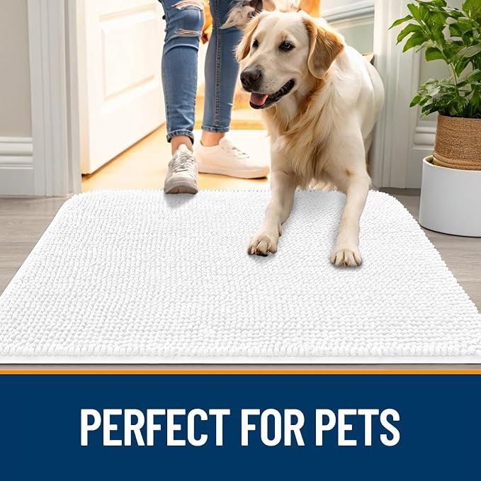 OLANLY Dog Door Mat for Muddy Paws 40x24, Absorbs Moisture and Dirt, Absorbent