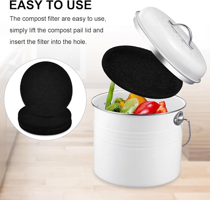 10Pcs 6.5 Inch Charcoal Filters