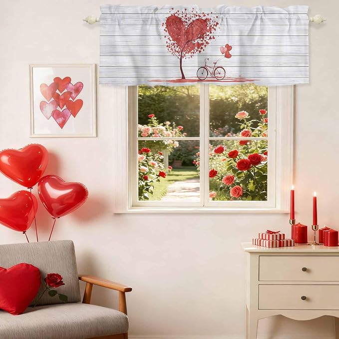 Valentine's Day Valance Curtains