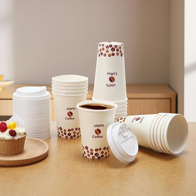 Tamone 100 PACK 12OZ Disposable Coffee Cups