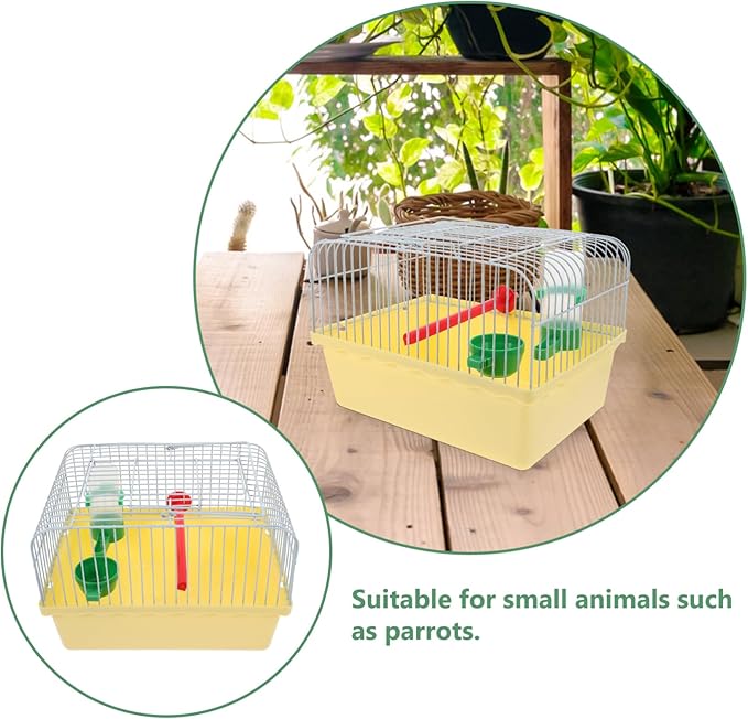 Kisangel Portable Bird Carrier Cage for Birds Travel Birdcage Stand Food Water Accessories for Parakeets and Lovebirds Construction