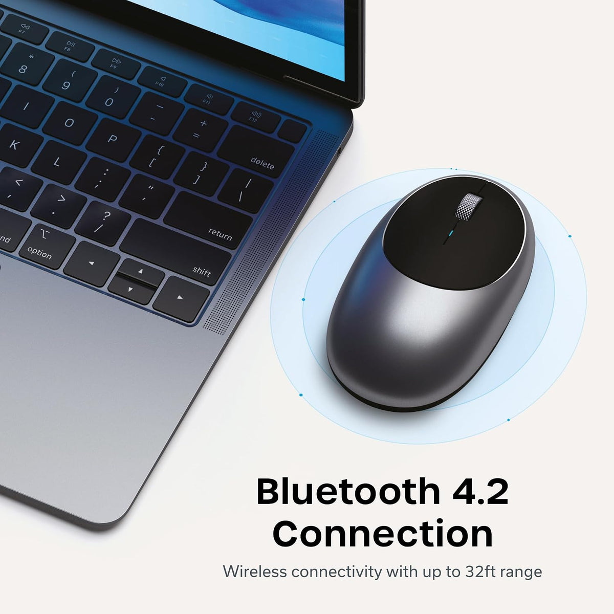 Satechi M1 Wireless Bluetooth Mouse, USB-C Rechargeable, Space Gray