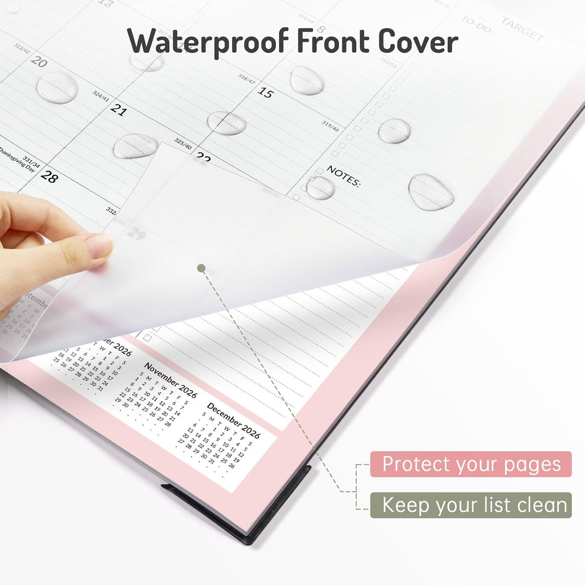 Forvencer 2027 Desk Calendar, Planner Sept 2026 - Jun 2028, 22 Month 22x17"