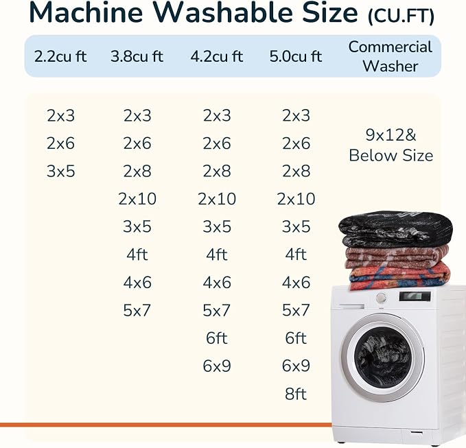 BESTSWEETIE Area Rug 8x10 Rug Machine Washable Non-Slip Low Pile Print Pattern