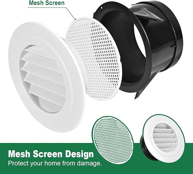 Soffit Vents 6 Inch, Round Exhaust Air Vent Cover