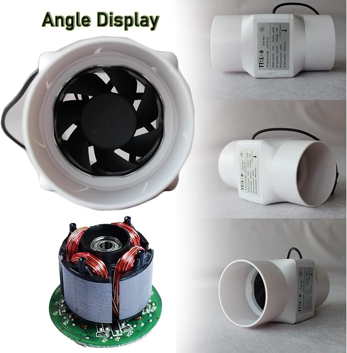 3Inch Inline Duct Fan 10W Air Extractor Booster 12V Air Diffuser Circulation