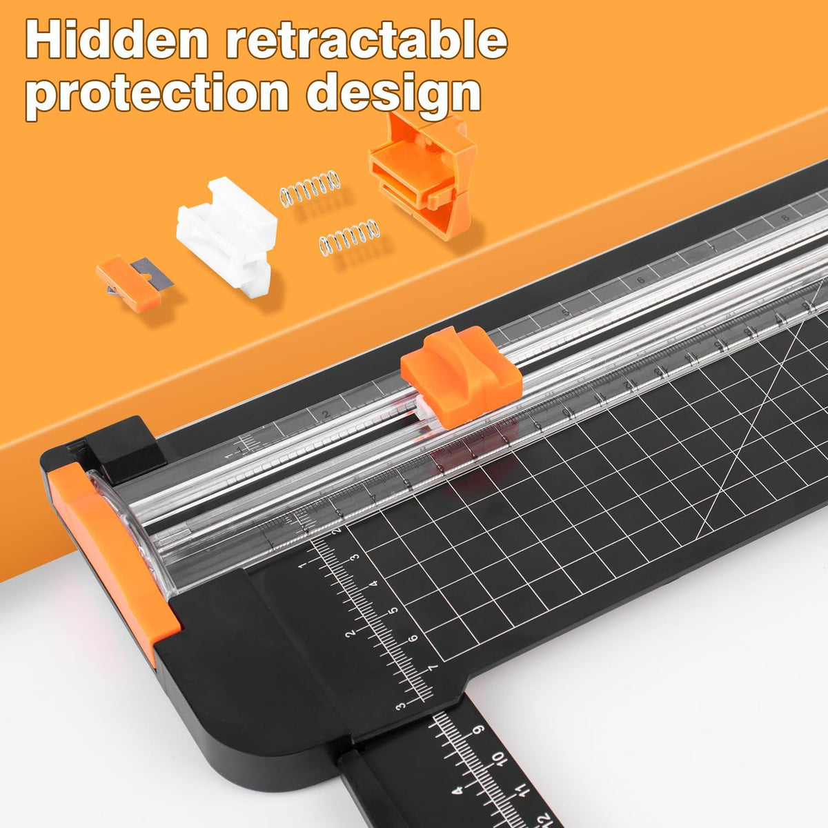 ZEQUAN 18-Inch Paper Trimmer, Slider Cutter, 1 Blade, Cardstock Crafts