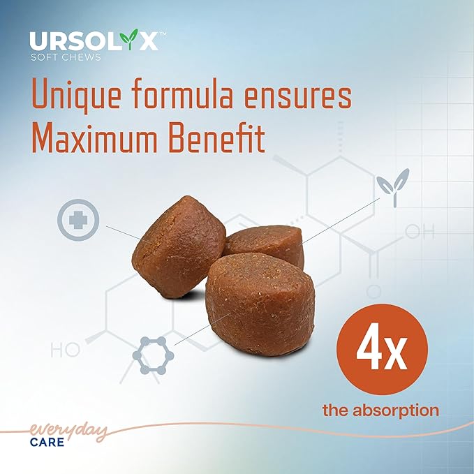 URSOLYX Soft Chews for Dogs | Muscle Health Support for Senior, Active or Recovering Dogs, Medium | 120 Count 4-Month Supply