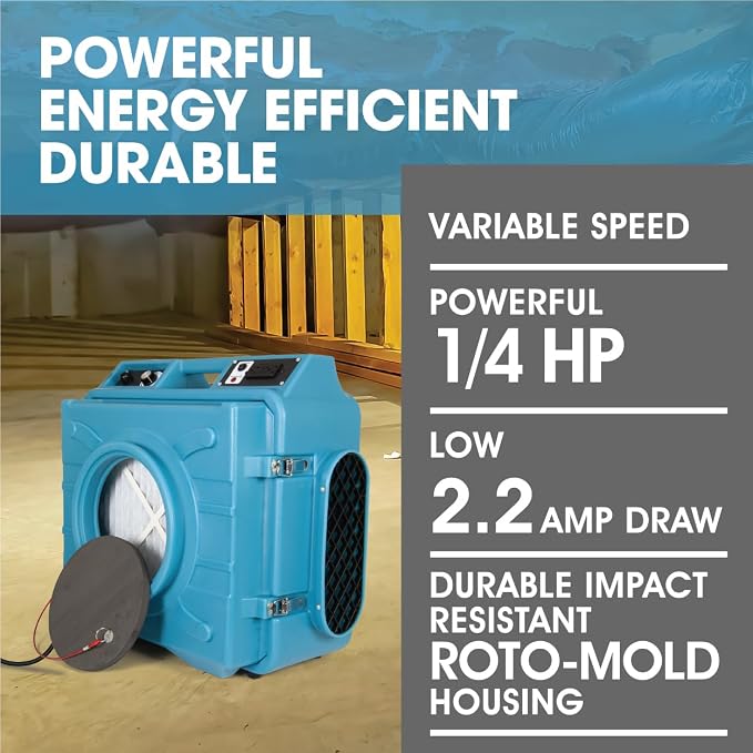 HEPA Air Scrubber with GFCI Outlets