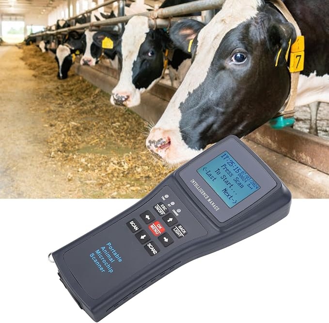 Sonew Pet Microchip Scanner Handheld ID Reader with Capability, Automatic Data Storage & USB Connectivity (Without Bluetooth)