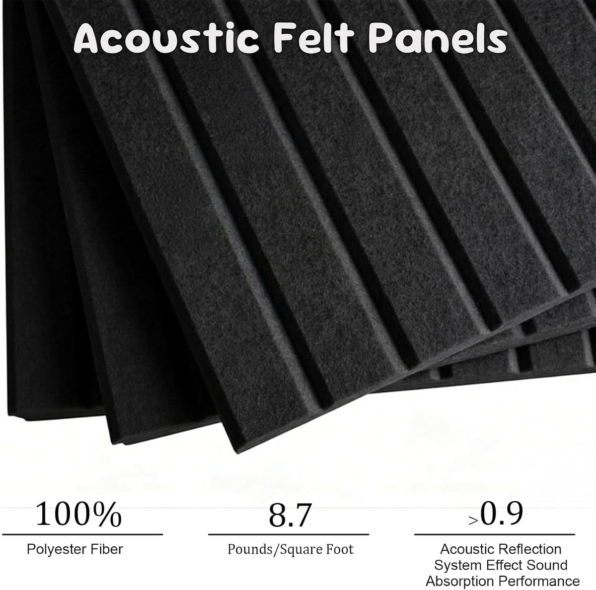 Large Felt Bulletin Board with Self-Adhesive | 12 Pack 48"x36" Cork Board Alternative | Notice Boards with 35 Pushpins, Secure and Easy to Install, Home Office Decor Classroom Decor - Black