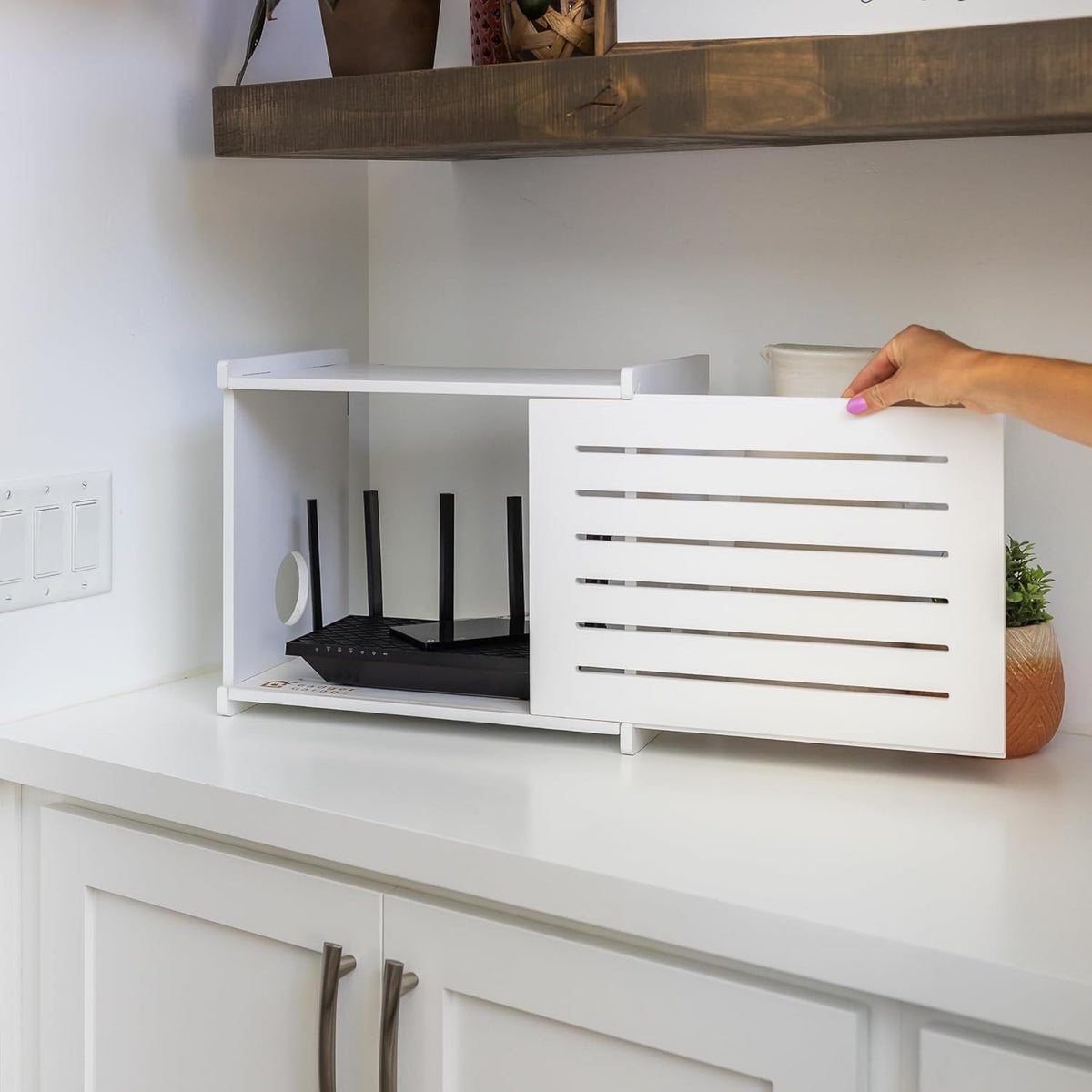 WiFi Router Storage Cabinet Router Box Hider WiFi Box Hider Shelf Cover