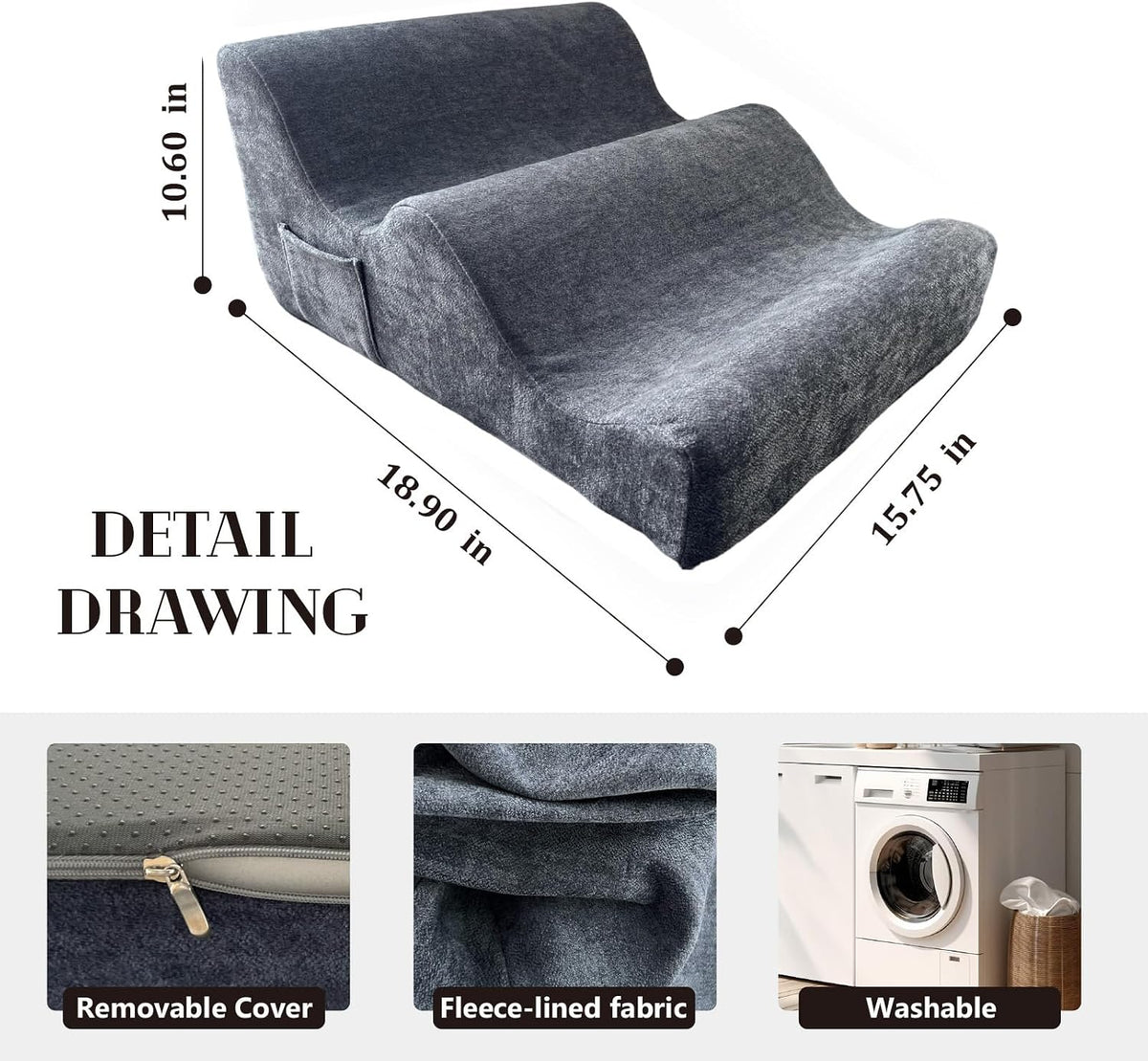 Work Foot Rest Under Desk,Comfort Foot Rest for Couch (Light Gray, 002)