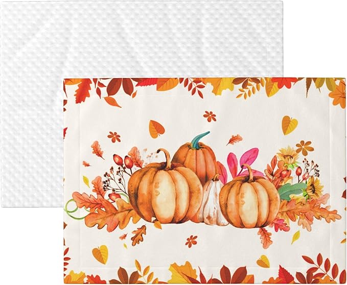 Pumpkins Blanket for Dog Cat - Orange Fall Throw Blanket 23x16 Autumn Pet Blanket for Couch Sofa Bed