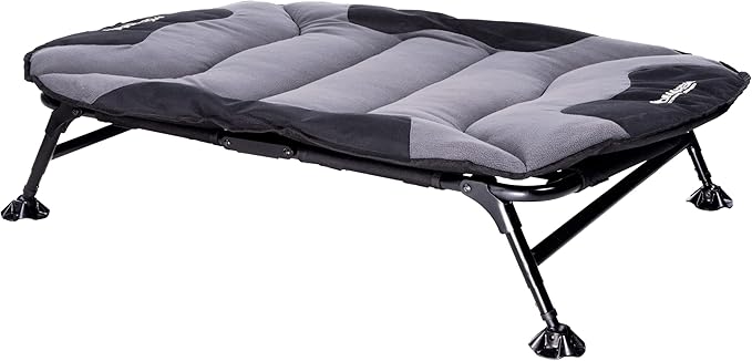 Momarsh Elevated Dog Cot with Washable Soft Pad & Folding Frame for Travel & Home Use | All in One Home Cot with Non Slip Feet | Large Portable Dog Bed | Perfect Padded Pet Bed System for Dogs
