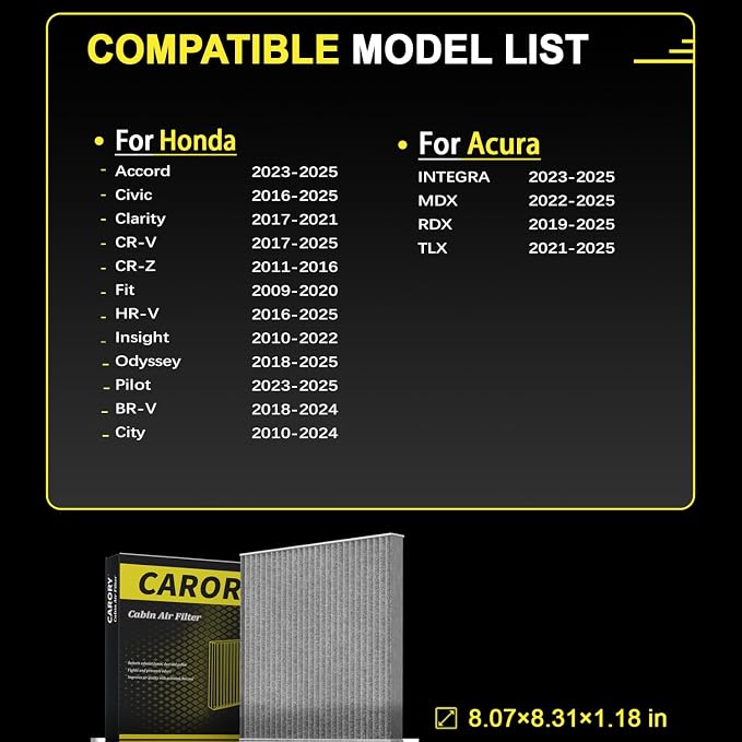 Cabin Air Filter w/Activated Carbon