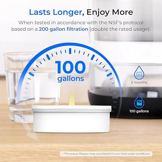 Waterdrop Glass Water Filter Pitcher