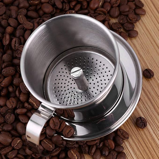 TOPINCN Vietnamese Coffee Drip Filter, Stainless Steel Pour Over Coffee Maker