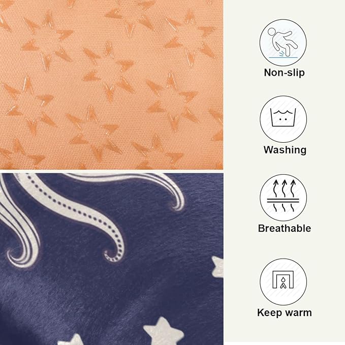 Pet Bed Vintage Sun Moon Dog Bed Mat Absorbing Non Slip Pad Pet Sleeping Mat for Small, Medium, and Large Dogs Puppy Cat 36 in x 24 in