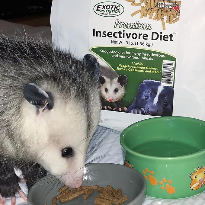 Premium Insectivore Diet (2.5 lb.) - Healthy Nutritious Chicken Based High Protein Pellet Diet - for Sugar Gliders, Hedgehogs, Opossums, Skunks & Other Insectivores