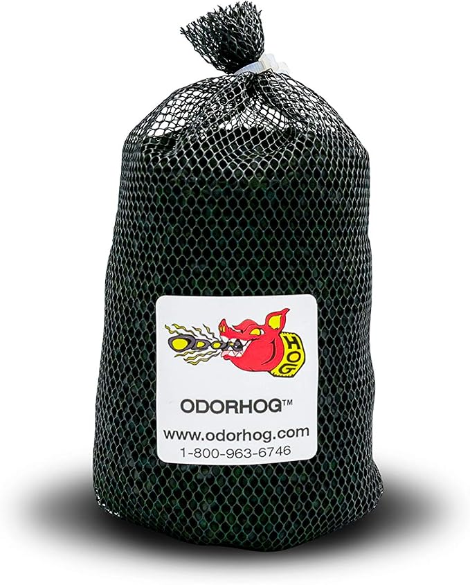 OdorHog Metal Cap Slip On Vent Stack Pipe Filter 1.5" Black ABS, Removes