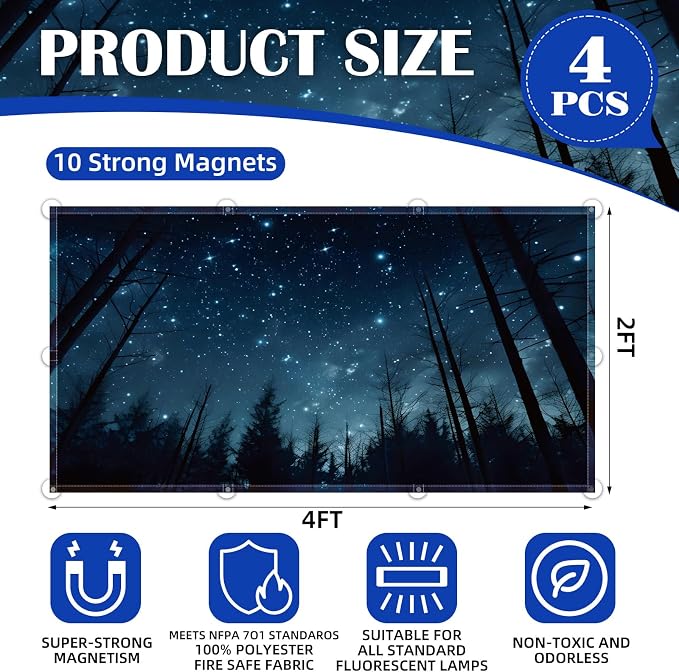 4 Pcs Fluorescent Light Covers