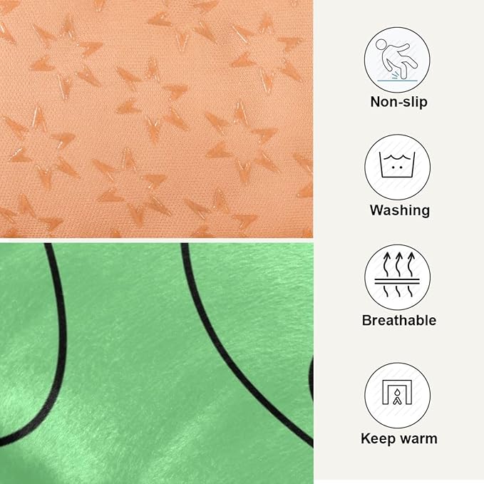Pet Bed Green Alien Cartoons Daisy Flower Dog Bed Mat Absorbing Non Slip Pad Pet Sleeping Mat for Small, Medium, and Large Dogs Puppy Cat 36 in x 24 in
