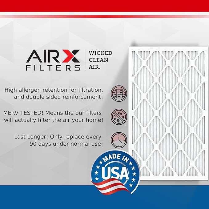 AIRX FILTERS WICKED CLEAN AIR. 16x16x2 Air Filter MERV 13 Electrostatic Pleated