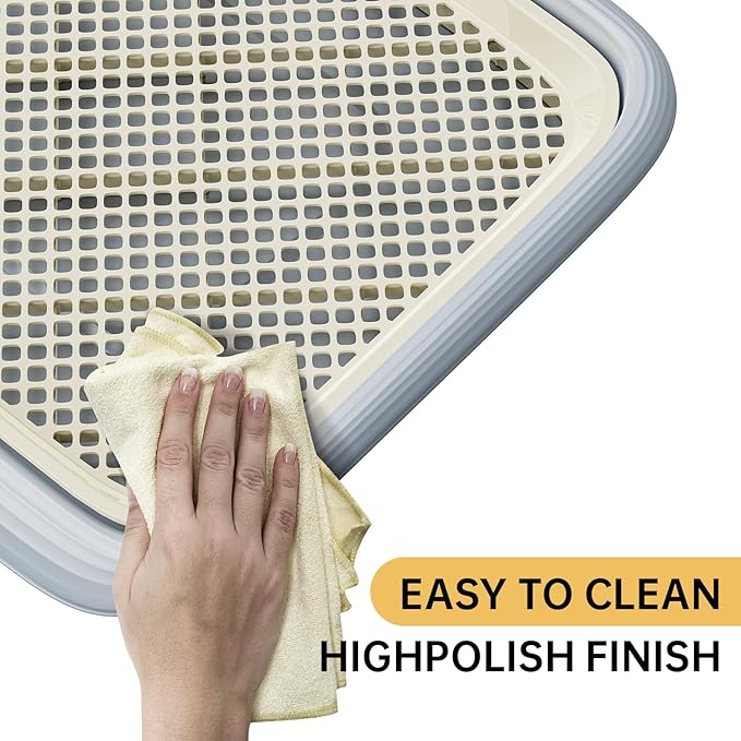 Dog Potty Tray, 23.6"x17.68" Indoor Pet Pee Pad Holder,Puppy Training Holder,Bathroom Dog Litter Box, Pet Toilet for Small and Medium Dogs,Housebreaking Supplies, Pet Products(Black)
