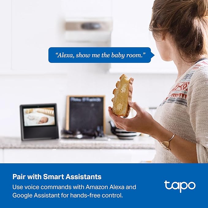 Tapo 3K 5MP Indoor Security Camera for Baby Monitor, Pet Camera w/Smart Motion Tracking, 360° Pan/Tilt, IR Night Vision for Home Security, Works w/Alexa & Google, RoomCam 3K 360°