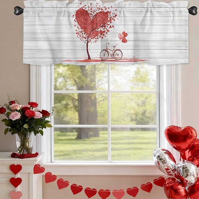 Valentine's Day Valance Curtains