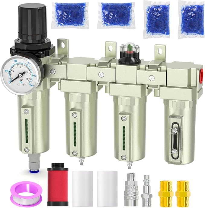 Industrial Grade 4-Stage Air Drying System, 1/2" NPT