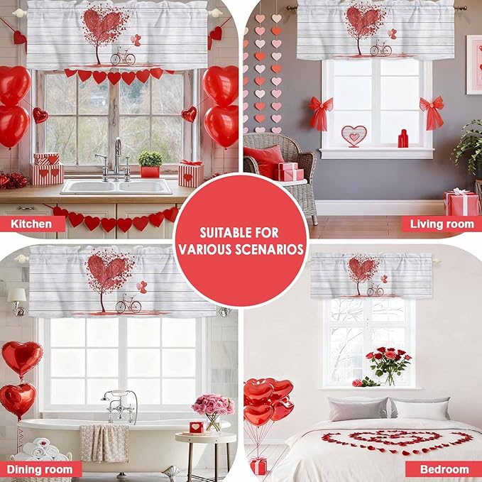 Valentine's Day Valance Curtains