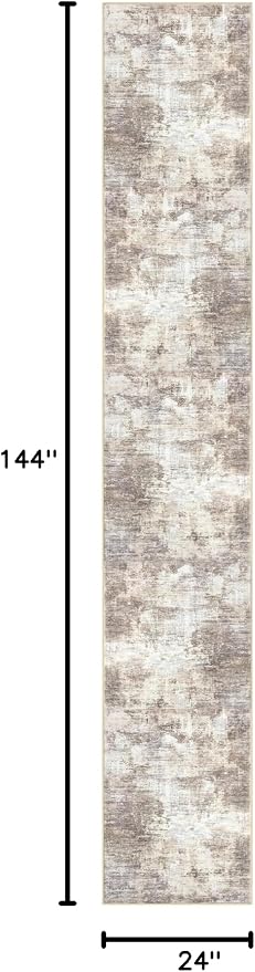 IOHOUZE Abstract Runner Rug 2x12 Ft Washable Runners
