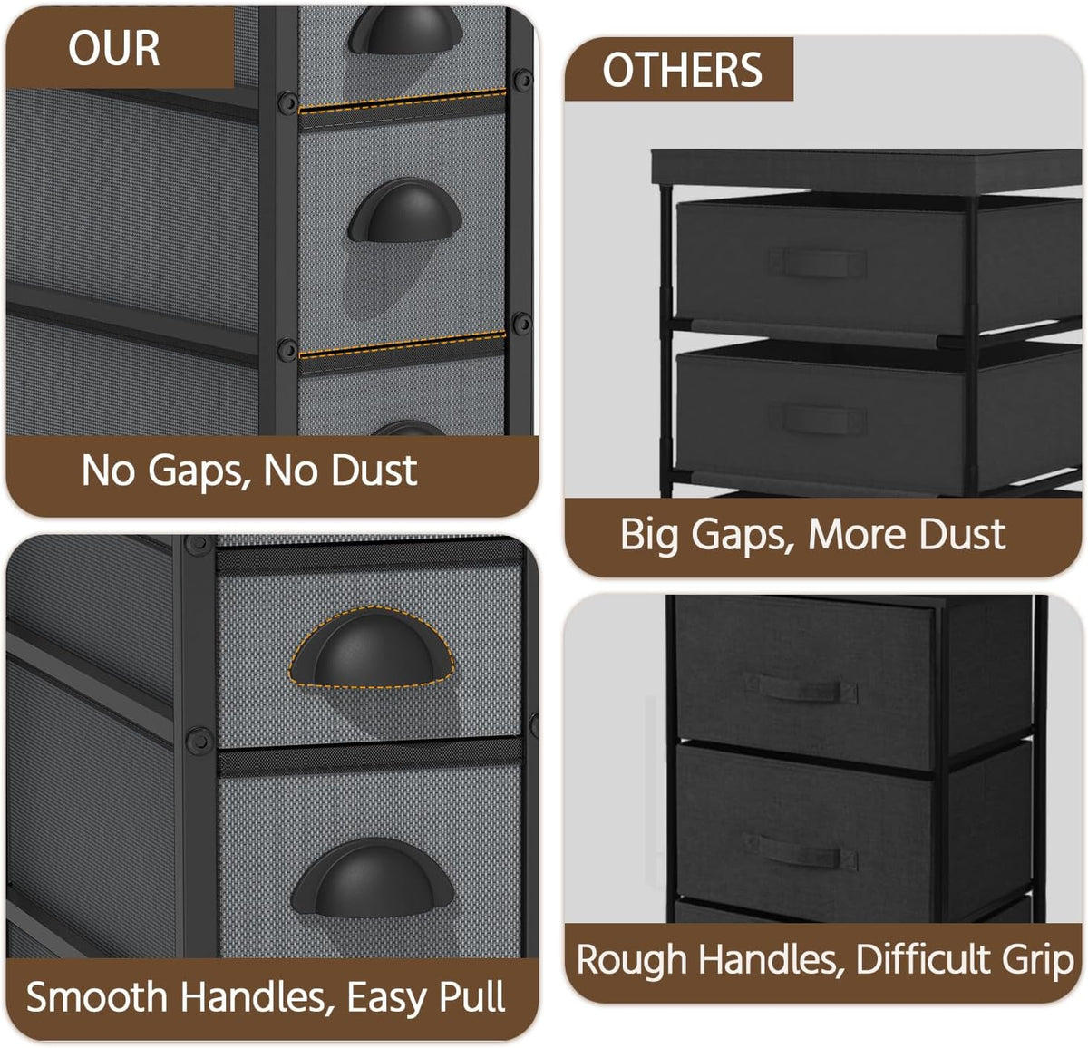 LASZOLA Narrow Cabinet Slim Storage Cart for Bathroom Small Space, Gray