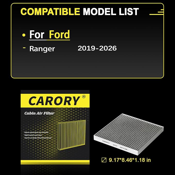 Cabin Air Filter w/Activated Carbon