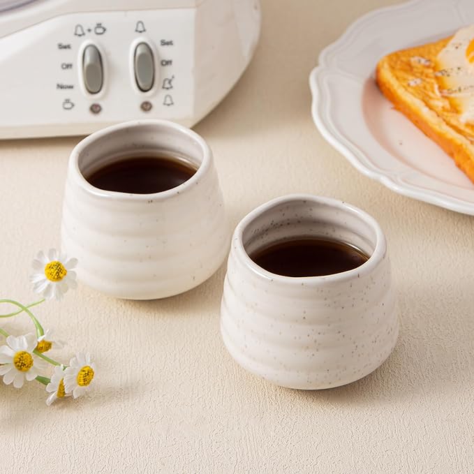 4pcs Japanese Tea Cup Set – Mini Size Cup 5OZ Ceramic Matcha Cup, Handless