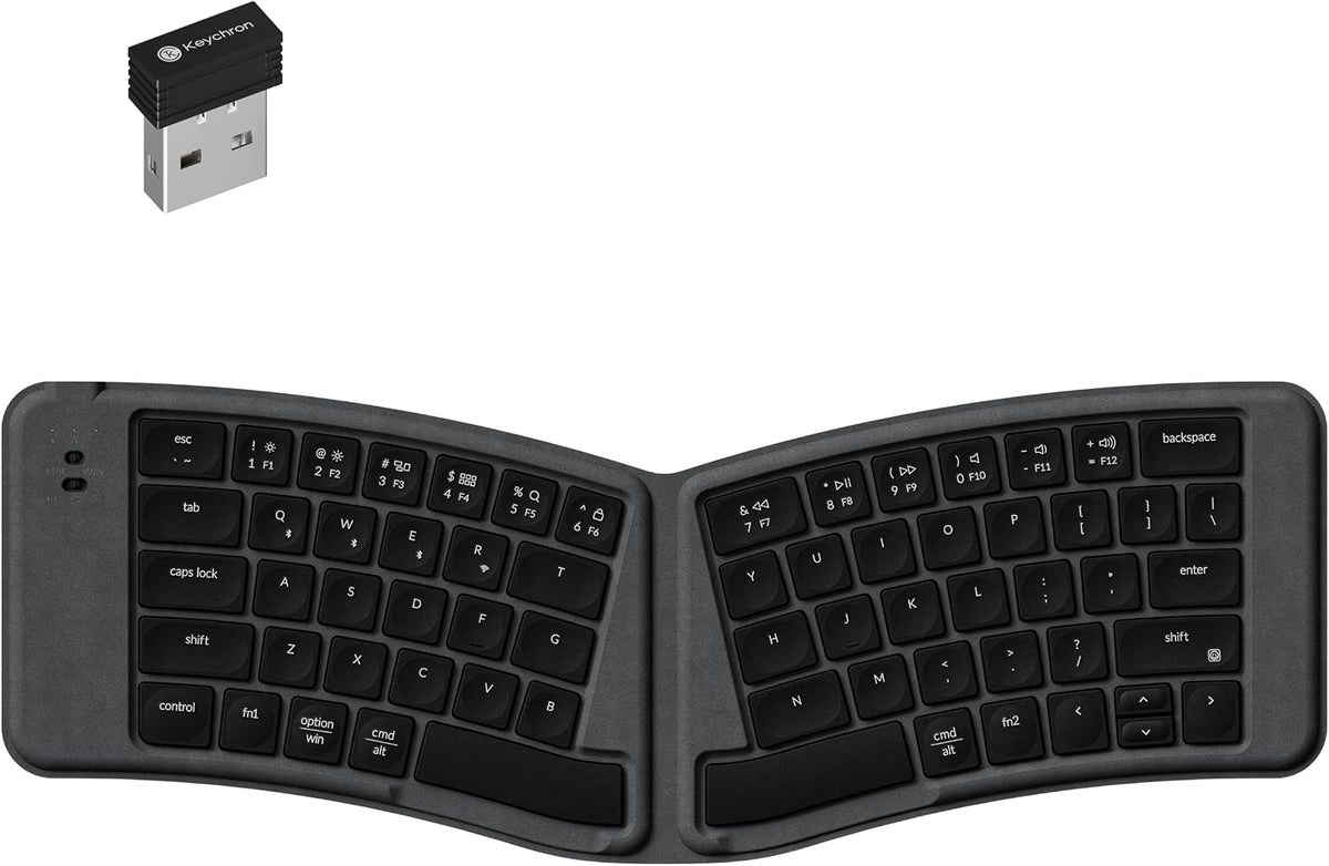 Keychron B11 Pro Ultra-Slim Foldable Wireless Keyboard, 65% Alice Layout