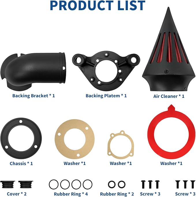 Air Cleaner Motorcycle CNC Spike Air Intake Filter Kit Fit