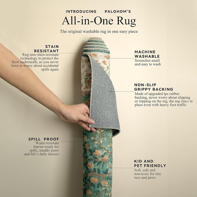 Runner Rug Washable Kitchen Runner: 2'x 6' Hallway Runner Rugs Stain Resistant