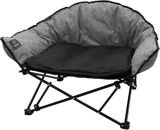 Kuma Outdoor Gear Lazy Bear Dog Bed with Carry Bag, Ultimate Portable Luxury Outdoor Dog Bed for Camping, Glamping & Outdoor Adventures (Heather Grey)