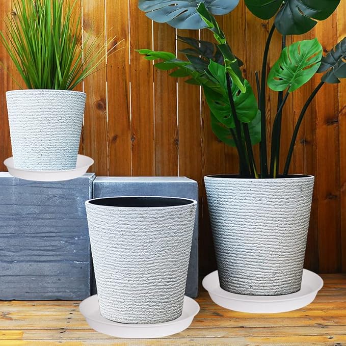 2 Pack of 20 21 inch Plant Saucer Round, Deep Plant Saucers