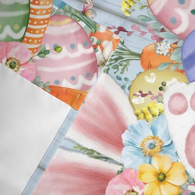 Easter Curtain Valances for Windows, Kitchen Valance Window Treatment, Spring