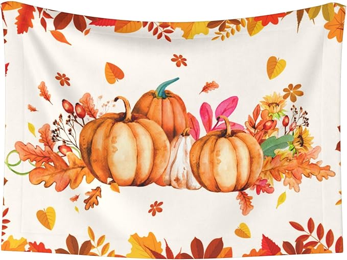 Pumpkins Blanket for Dog Cat - Orange Fall Throw Blanket 30x20 Autumn Pet Blanket for Couch Sofa Bed