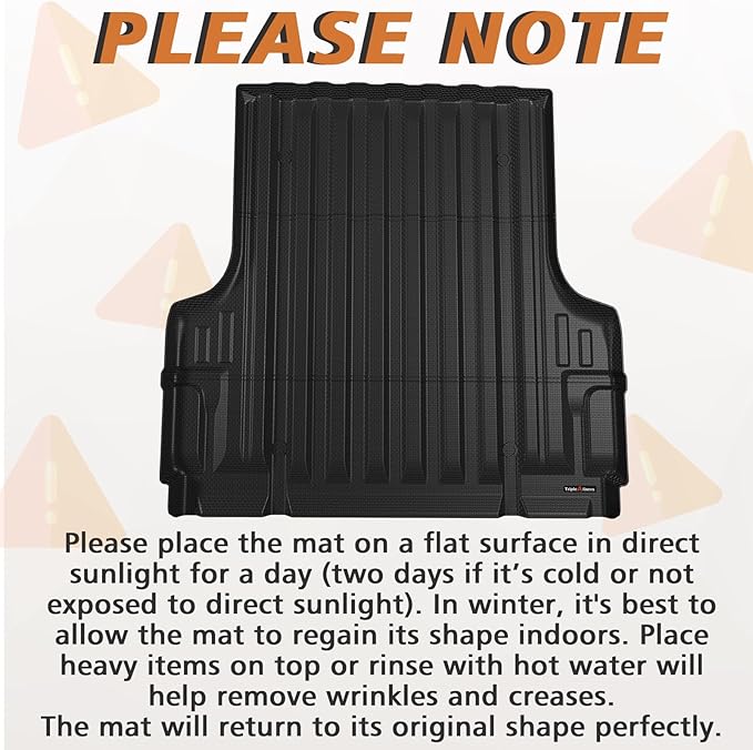 TripleAliners Truck Bed Mat Compatible with 2005-2021 Nissan Frontier Accessories 5FT Truck Bed Liner Perfectly Flush All Weather Protection TPE Heavy Duty Pickup Cargo Mat