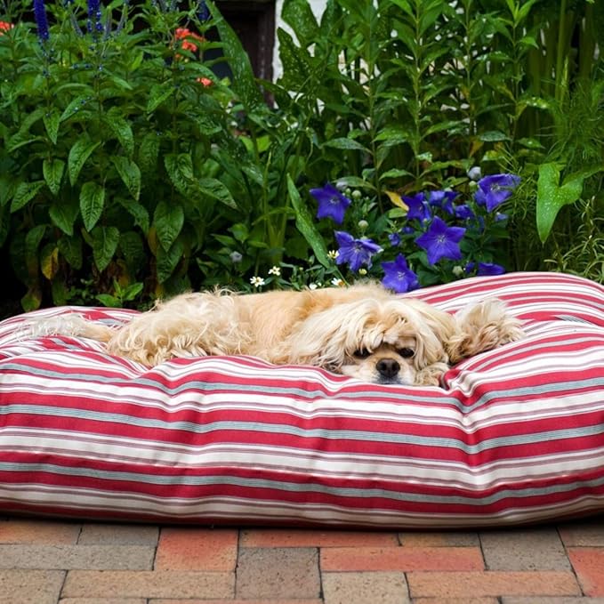 CAROLINA PET COMPANY Striped Faux Gusset Jamison Indoor/Outdoor Bed